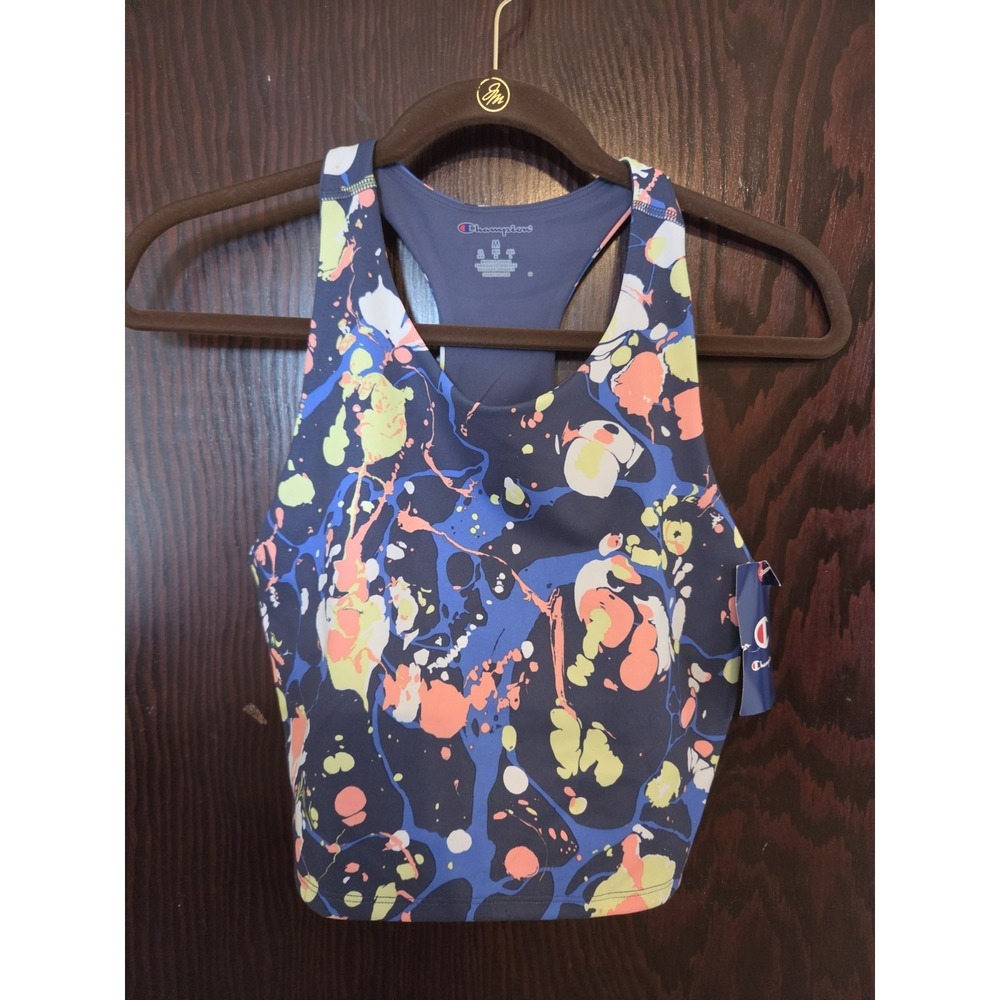Champion Womens Athletic Crop Top Soft Touch Built in Sports Bra Size Medium NWT